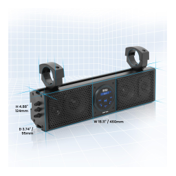Boss Audio Systems BRT18A Weatherproof 18 inch IPX5 Rated ATV/UTV Sound bar Audio System Manuel utilisateur | Fixfr