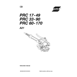 ESAB A21 PRC 60-170 Manuel utilisateur | Fixfr