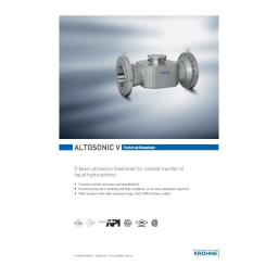 KROHNE ALTOSONIC V Modbus Manuel du propriétaire | Fixfr