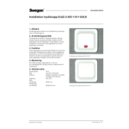 Swegon ELQZ-2-455-1-0/1 Bouton-poussoir Mode d'emploi | Fixfr