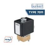 Burkert 7011 Direct-acting 2/2-way plunger valve Manuel utilisateur
