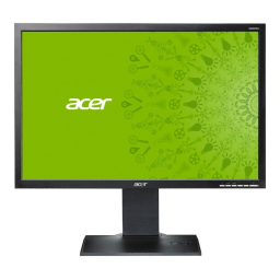 Acer B223WL Monitor Manuel utilisateur | Fixfr