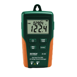 Extech Instruments DL160 Dual Input True RMS AC Voltage/Current Datalogger Manuel utilisateur | Fixfr