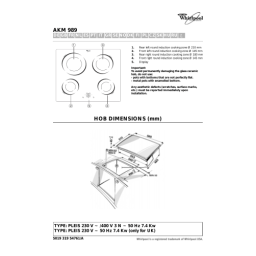 Whirlpool AKM989/ NE Hob Manuel utilisateur | Fixfr
