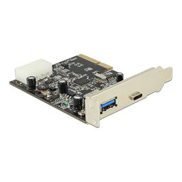 DeLOCK 89417 PCI Express Card > 1 x external USB Type-C™ female + 1 x external Type-A female SuperSpeed USB 10 Gbps (USB 3.1 Gen 2) Fiche technique | Fixfr