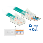 DeLOCK 86451 RJ45 Crimp+Cut Plug Cat.5e UTP 20 pieces Fiche technique