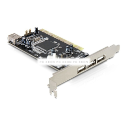 DeLOCK 89197 PCI Card > 3 x external + 1 x internal USB 2.0 Fiche technique | Fixfr