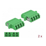 DeLOCK 86539 Optical Fiber Coupler LC Quad female to LC Quad female Single-mode 2 pieces green Fiche technique