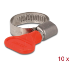 DeLOCK 19435 Butterfly Hose Clamp 16 - 25 mm 10 pieces red Fiche technique