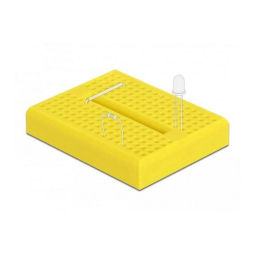 DeLOCK 18320 Experimental Mini Breadboard 170 contacts yellow Fiche technique | Fixfr