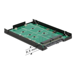 DeLOCK 62590 2.5″ Converter SATA 22 pin > 2 x M.2 Fiche technique | Fixfr
