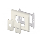 DeLOCK 81314 Easy 45 Module Plate Round cut-out &Oslash; 19.2 mm, 45 x 22.5 mm 10 pieces white Fiche technique