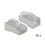 DeLOCK 86474 RJ45 Crimp+Cut+Curve plug Cat.6 STP 20 pieces Fiche technique