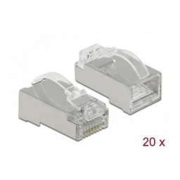 DeLOCK 86474 RJ45 Crimp+Cut+Curve plug Cat.6 STP 20 pieces Fiche technique | Fixfr