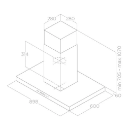 Elica SPOT PLUS ISLAND IX/A/90 Hotte décorative îlot Product fiche | Fixfr