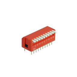 DeLOCK 66415 DIP flip switch piano 3-digit 2.54 mm pitch THT vertical blue 5 pieces Fiche technique | Fixfr