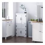 HOMCOM 837-087WT Accent Floor Storage Cabinet Kitchen Pantry Mode d'emploi