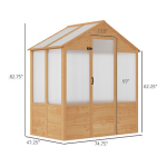 Outsunny 845-747 6' x 4' x 7' Wooden Greenhouse Mode d'emploi