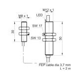 Baumer IFRH 08P1501/L Inductive sensors special version Fiche technique