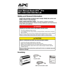 Schneider Electric BACK-UPS PRO BR 1100/1350/1500 M2-LM Mode d'emploi | Fixfr