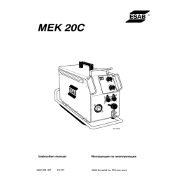 ESAB MEK 20C Manuel utilisateur | Fixfr