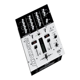 Behringer DX052 Manuel utilisateur | Fixfr
