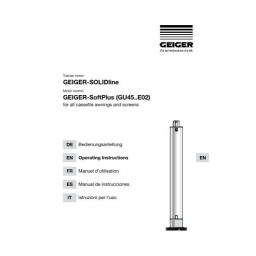 GEIGER SOLIDline SoftPlus Mode d'emploi | Fixfr