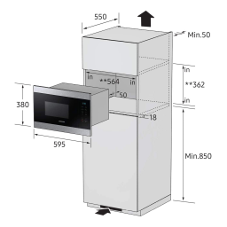 Samsung MG22M8074AT Micro-ondes gril encastrable 22L - Manuel utilisateur | Fixfr