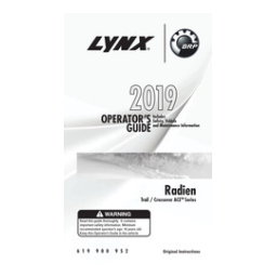 Lynx RADIEN Utility ACE Series 2020 Manuel du propriétaire | Fixfr