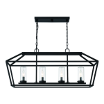 Eurofase 42740-018 Bastille 4-Light Black Outdoor Chandelier Guide d'installation