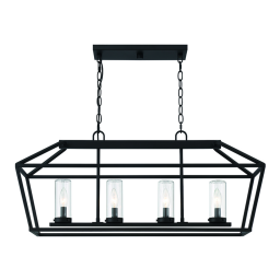 Eurofase 42740-018 Bastille 4-Light Black Outdoor Chandelier Guide d'installation | Fixfr