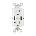 Leviton GUSB2-W GFCI/Outlet/USB Combo Manuel utilisateur