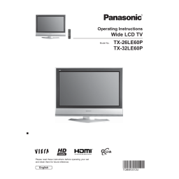 Panasonic TX32PS11FM Operating instrustions | Fixfr