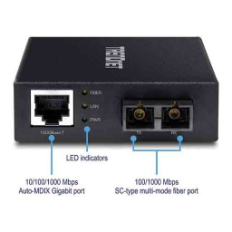 Trendnet TFC-GMSC 1000Base-T to 1000Base-SX Multi-Mode SC Fiber Converter Fiche technique | Fixfr