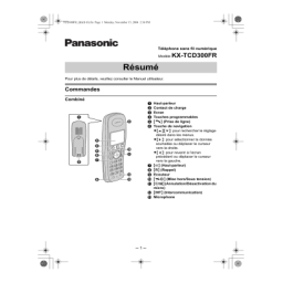 Panasonic KX-TCD320FR : Guide Rapide + Chat IA | Fixfr