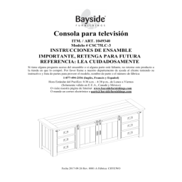 Whalen 1049340 / CSC75LC-3 TV Console  Manuel utilisateur | Fixfr