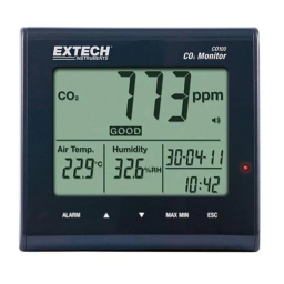 Extech Instruments CO100 Desktop Indoor Air Quality CO₂ Manuel utilisateur | Fixfr