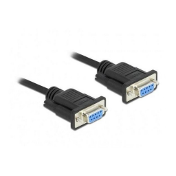 DeLOCK 87783 Serial Cable RS-232 D-Sub 9 female to female null modem Fiche technique | Fixfr