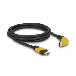 DeLOCK 86989 High Speed HDMI cable male straight to male 90° upwards angled 48 Gbps 8K 60 Hz 2 m Fiche technique | Fixfr