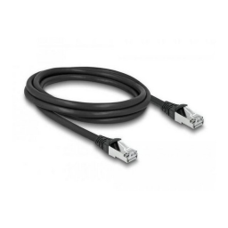 DeLOCK 80137 RJ45 Network Cable Cat.6A S/FTP PUR Outdoor 5 m black Fiche technique | Fixfr