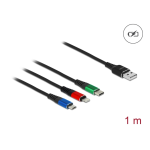 DeLOCK 87149 USB Charging Cable 3 in 1 USB Type-C&trade; to Lightning&trade; / Micro USB / USB Type-C&trade; 1 m Fiche technique