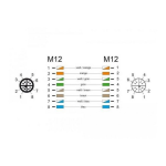 DeLOCK 87844 Network cable M12 8 pin X-coded male to female PUR (TPU) 10 m Fiche technique