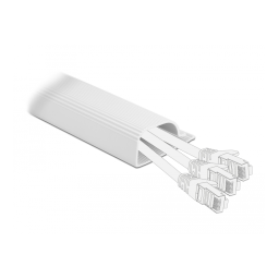 DeLOCK 20885 Cable Duct for under-table mounting 63 x 28 mm - length 400 mm 2 pieces white Fiche technique | Fixfr