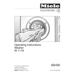 Miele W1119 Manuel utilisateur | Fixfr