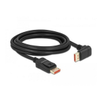 DeLOCK 87052 DisplayPort cable male straight to male 90&deg; downwards angled 8K 60 Hz 3 m Fiche technique