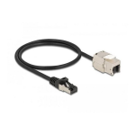 DeLOCK 87027 Cable RJ45 plug to Keystone Module RJ45 jack Cat.6A 1 m black Fiche technique