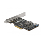 DeLOCK 90059 PCI Express x4 Card to 4 x USB Type-C&trade; + 1 x USB Type-A - SuperSpeed USB 10 Gbps - Low Profile Form Factor Fiche technique