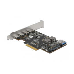 DeLOCK 90059 PCI Express x4 Card to 4 x USB Type-C™ + 1 x USB Type-A - SuperSpeed USB 10 Gbps - Low Profile Form Factor Fiche technique | Fixfr