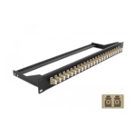 DeLOCK 66788 10&Prime; Fiber Optic Patch Panel 12 Port LC Duplex beige 1U grey Fiche technique