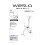 Weslo WLIVEX30017 Easy Bike BIKE Manuel utilisateur
